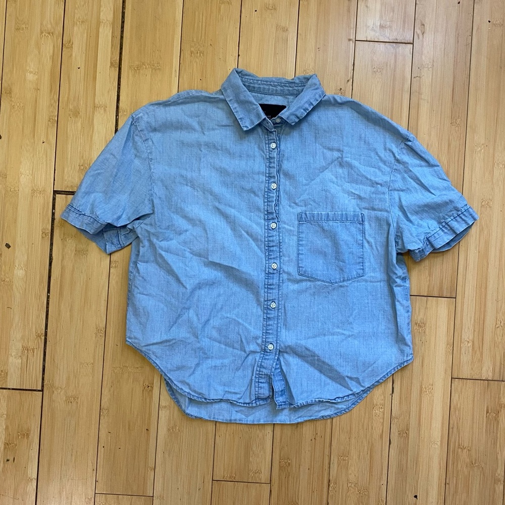 Zara Boxy-Cut Chambray Shirt